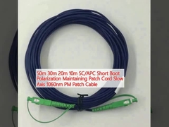 50m 30m 20m 10m SC/APC Short Boot Polarizzazione mantenimento patch cord Asse lenta 1060nm PM patch cable