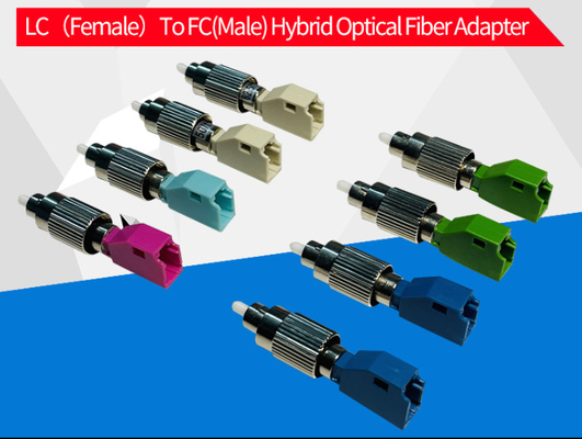 LC/UPC Female To FC/APC Male Fiber Optic Hybrid Adapter SM Simplex Plastic Female To Male Hybrid Optical Fiber Adapter