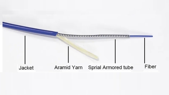 Armored Fiber Optic Patch Cord SC/APC To SC/APC 3mm Fiber Optic Armored Patch Cable 3.0mm SC/APC To SC/APC Simplex