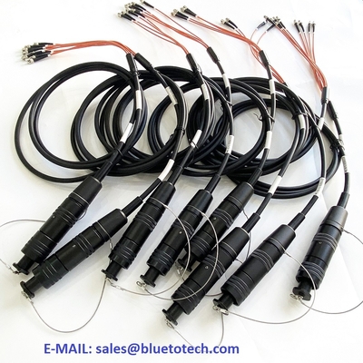 TFOCA a ST 4CH Assemblaggio tattico di cavi in fibra ottica impermeabile militare TFOCA a ST 4 Cordone di patch in fibra ottica