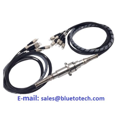 Giunti rotanti in fibra ottica Anello collettore rotante in fibra ottica 7 fibre Connettore FC Modello singolo Lunga durata Cavo nero